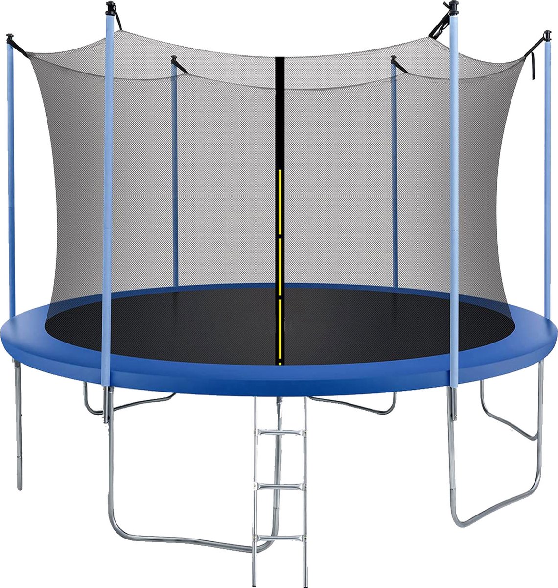 Springos Veiligheidsnet Trampoline | Trampoline Net | Geschikt voor 6 Palen | Ø 305 cm | Zwart